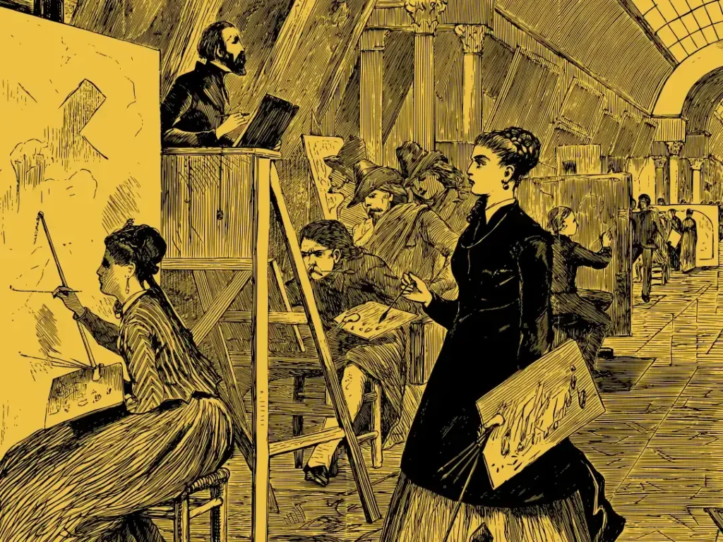 Une illustration d'un cours de peinture