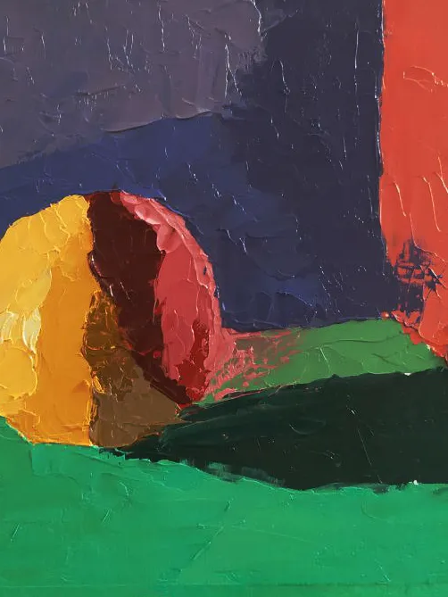 Une peinture réalisée au couteau